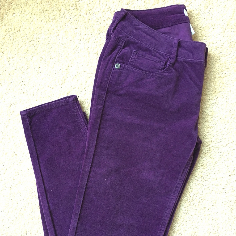 Deep Purple Velvet Like Jeans